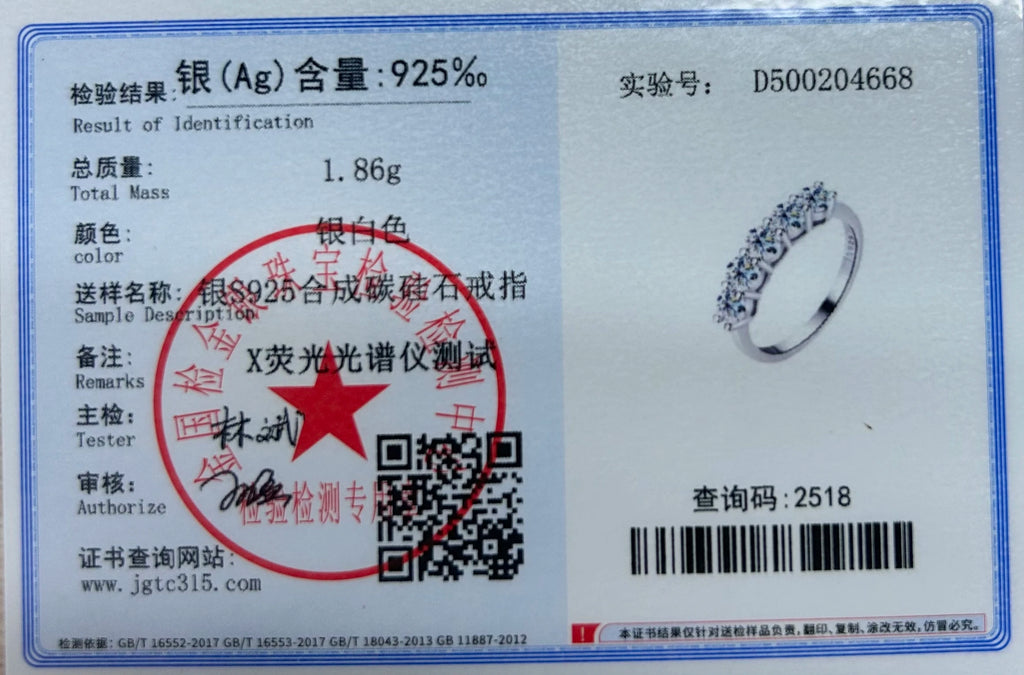 TY White Gold D Color 4mm Moissanite Ring For Women 925 Silver 1.5CT Stone Match Dia Wedding Band Bride S Sterling Sier