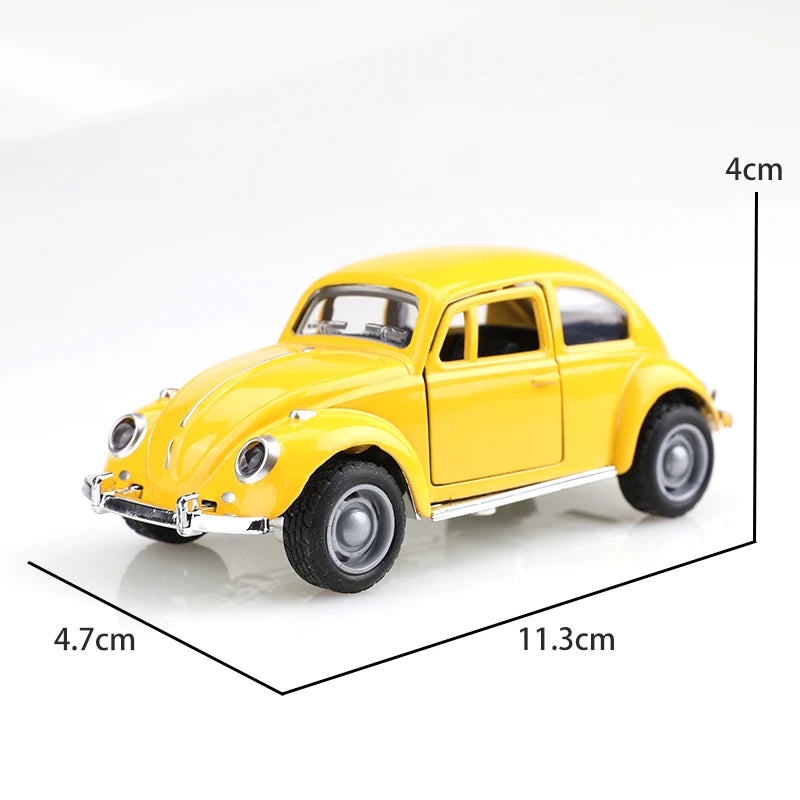 (bagged)1:38 Classical Cute Beettle, Alloy Model Car, Simulated vehicle, children's alloy car, boy's toy model, car ornaments