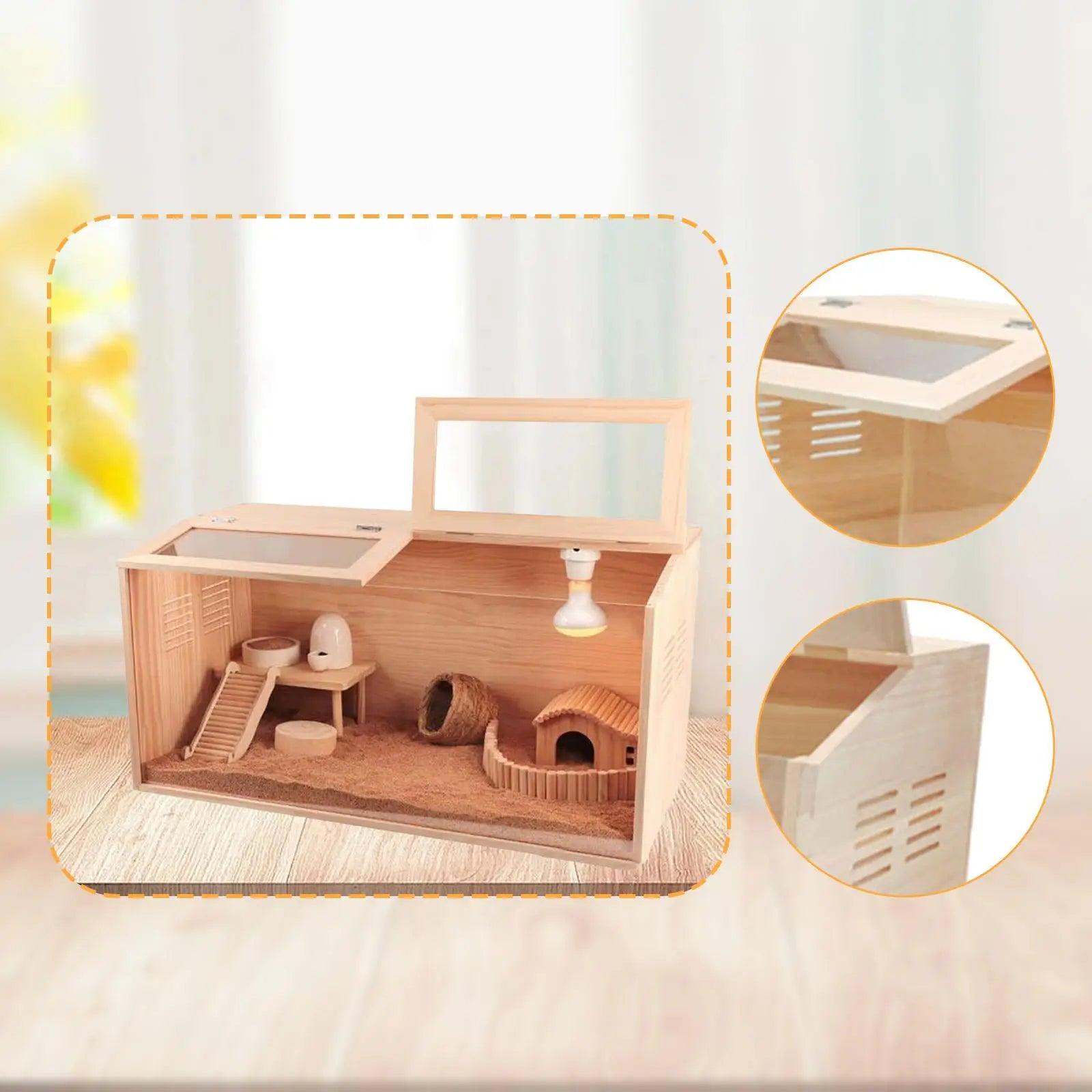 Chicken Brooder Box Sturdy Clear Versatile Lightweight Incubator Small Chicken Coop for Ducks Quails Hamsters Chick Birds