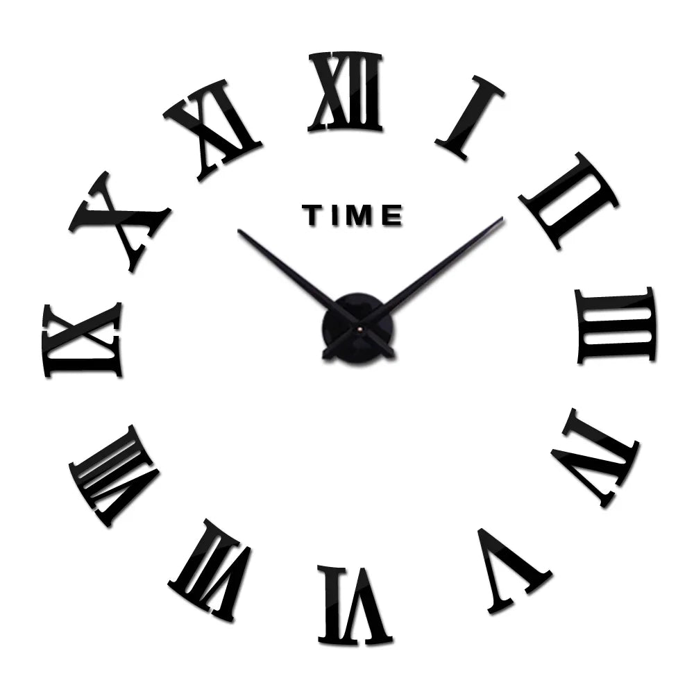 New Modern Design Large Wall Clock 3D DIY Quartz Clocks Fashion Watches Acrylic Mirror Stickers Living Room Home Decor Horloge