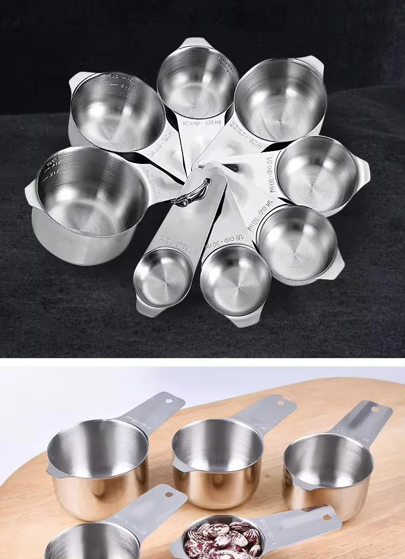 stainless steel measuring cup and spoon  Teaspoon measuring tools for cooking and baking