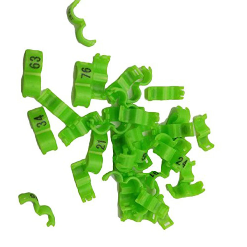 100Pcs Bird clip ring 2.7mm 3mm 4mm 4.5mm 5mm Plastic foot rings Colorful birds, Acacia birds pigeon All kinds of bird foot ring
