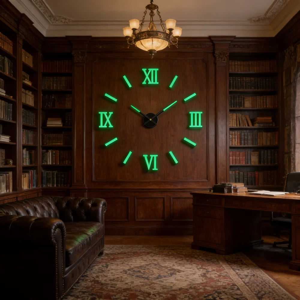 2026 Modern Design Large Wall Clock 3D DIY Quartz Clocks Fashion Watches Acrylic Mirror Stickers Living Room Home Decor Horloge