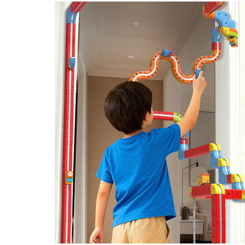 DIY Latest Educational Toys Assembly Magic Track Train Set Children's Toys Non-remote Control Rail Car Gift Box Christmas Gifts