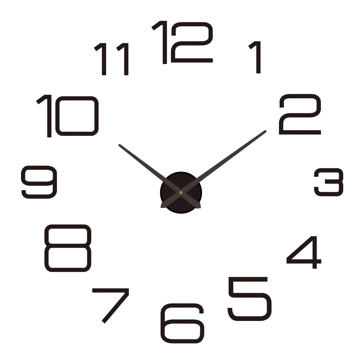 3D Wall Clock Luminous Frameless Wall Clocks DIY Digital Clock Wall Stickers Silent Clock for Home Living Room Office Wall Decor