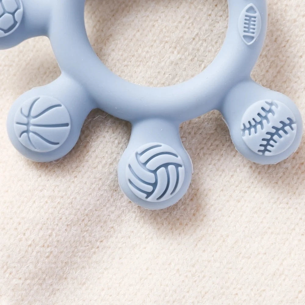 Baby Silicone Teether Anxiety Teething Toys 0 12 Months Toys Food Grade Silicone Ring Bracelet for Baby Soothing Tooth Chew Toys