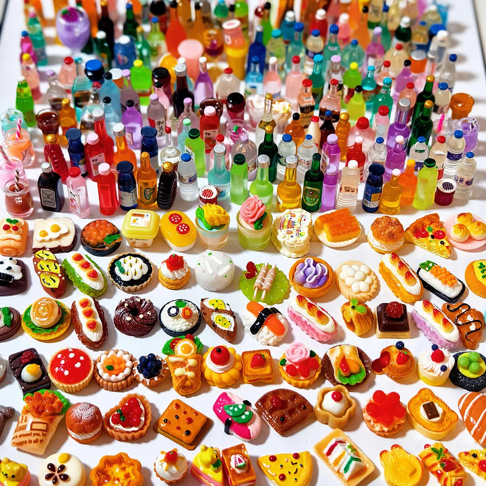 Dollhouse Miniature food,Mini Wine or ice Cream,Donuts,Coffee Cup Drink for blyth ob11 Doll  Accessories