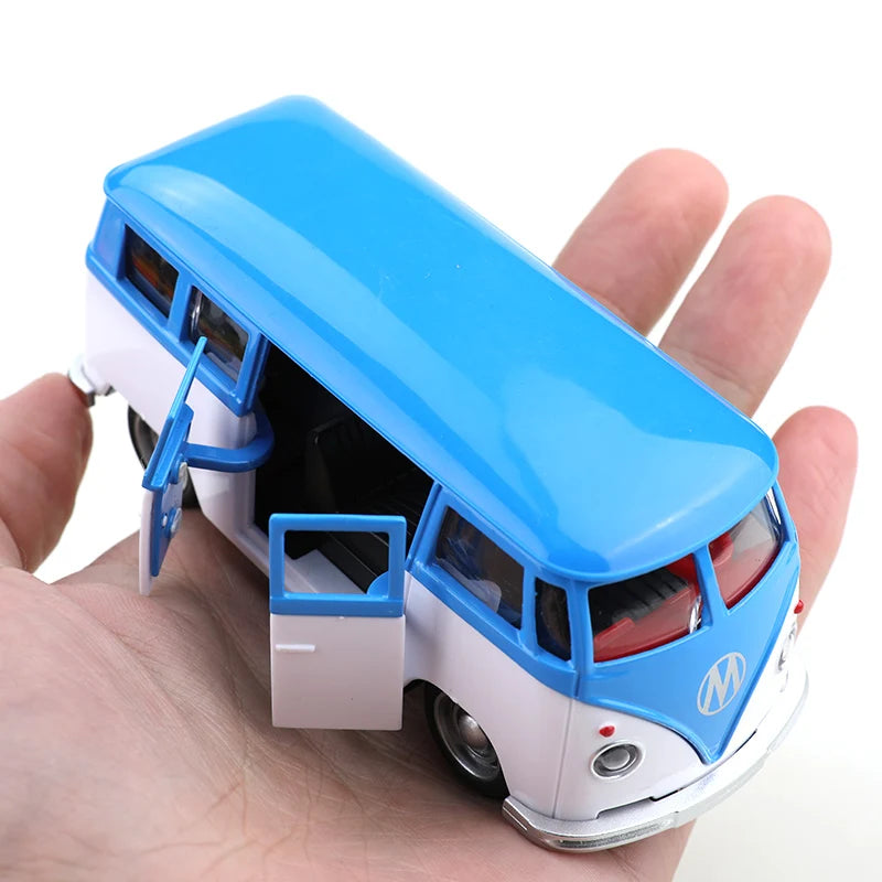 (bagged)1:38 Classical T1 Bus, Alloy Model Car, Simulated vehicle, children's alloy car, boy's toy model, car ornaments