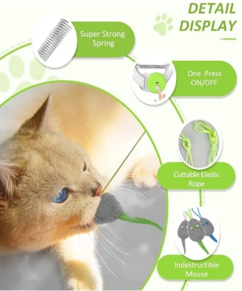 Cat Toys Swing Sticky Disc Elastic Hanging Door Teasing Cat Rope Long Rope Teasing Cat Cat Toy Cat Accessories Pet Kitten Toy