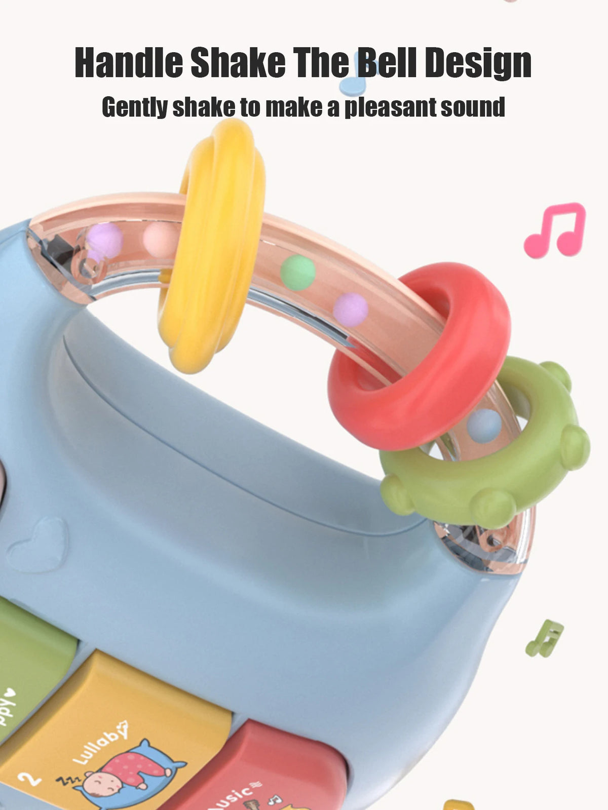 1pc Baby Musical Feeding Bottle Newborn Soft Teether Rattles Educational Toy 18M+ Mobile Rattles Toys Soothing Vocal Music