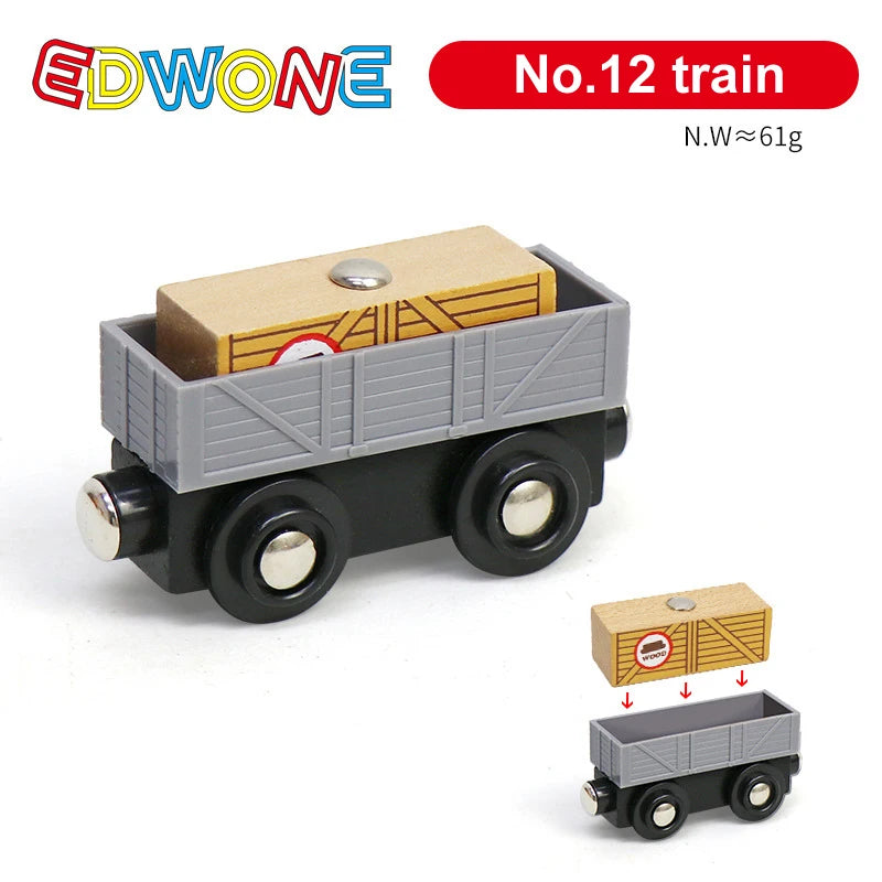 1pcs Magnetic Train Toys Wooden Train Locomotive Car Truck Railway Accessories Fit for Wooden Tracks Toys Gifts