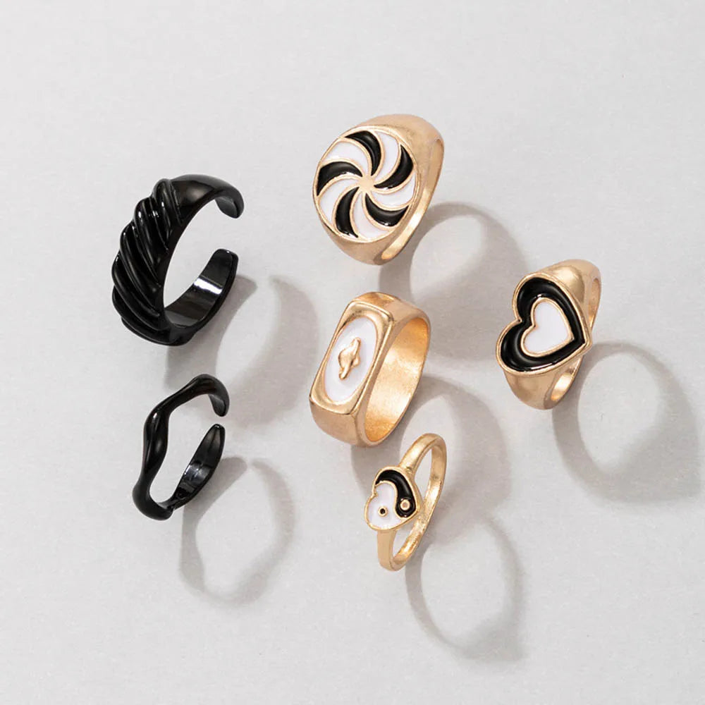 10/20/30/50/100Pcs/Lot Retro Punk Bohemian Rhinestone Carve Rings For Women Mix Style Jewelry Party Gifts Accessories Wholesale