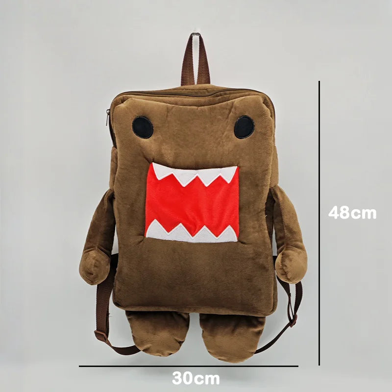 Domo Kun Plush Backpack Women Men Brown Stuffed Bag Cute Small Shoulder Messenger Bag