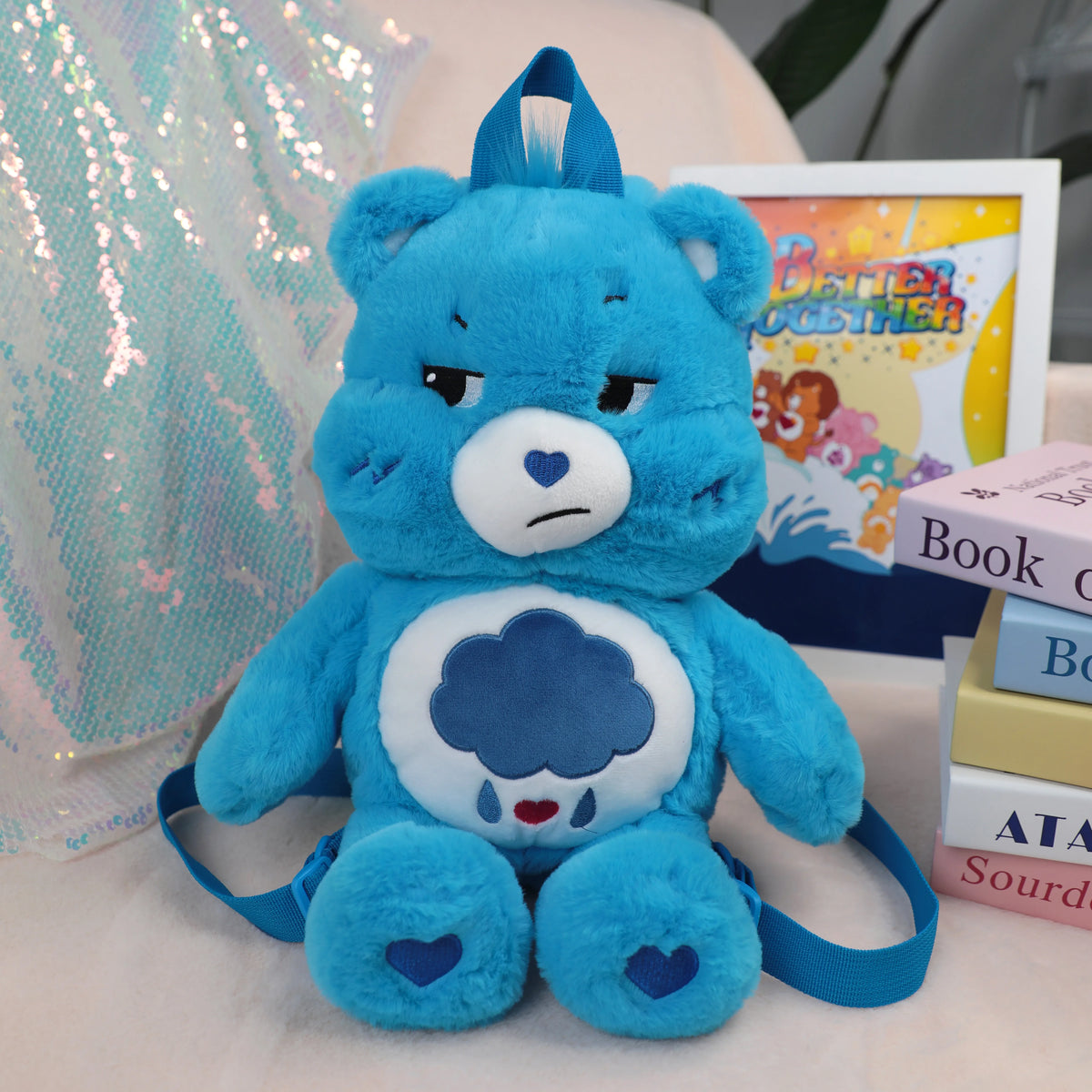 40cm Care Bears Plush Backpack Cute Cartoon Stuffed Bear Schoolbag Shoulder Bag Ideal Birthday & Early Education Gift for Kids