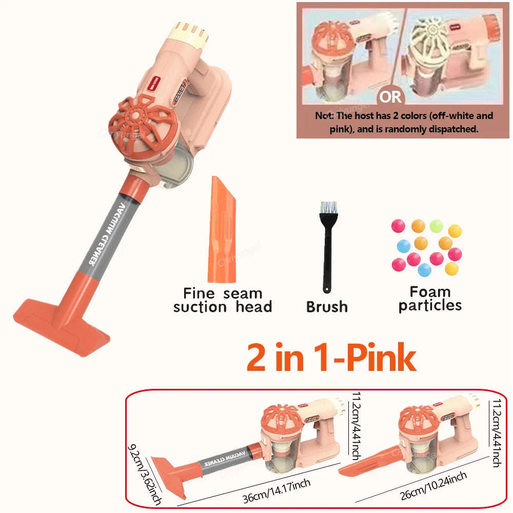 Kids Vacuum Cleaner Toy Realistic Pretend Play for Toddlers To Learn Cleaning Housekeeping Educational Toys for Boys Girls Gifts