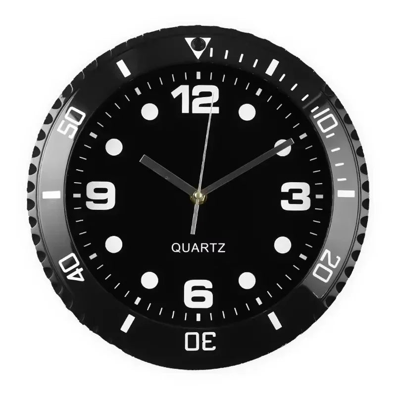 Wall Clock 28/30cm Gold and Silver Border Creative Wall Clock Modern Design Luxury Home Decoration Silent Quartz Clock