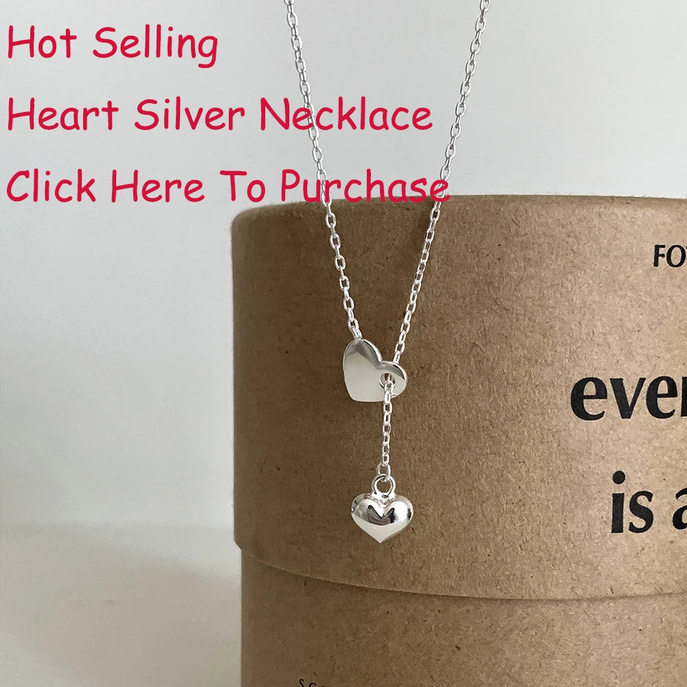 925 Sterling Silver Necklace Black Beads Square Irregular Punk Geometric for Women Girl Jewelry Gift Dropshipping Wholesale