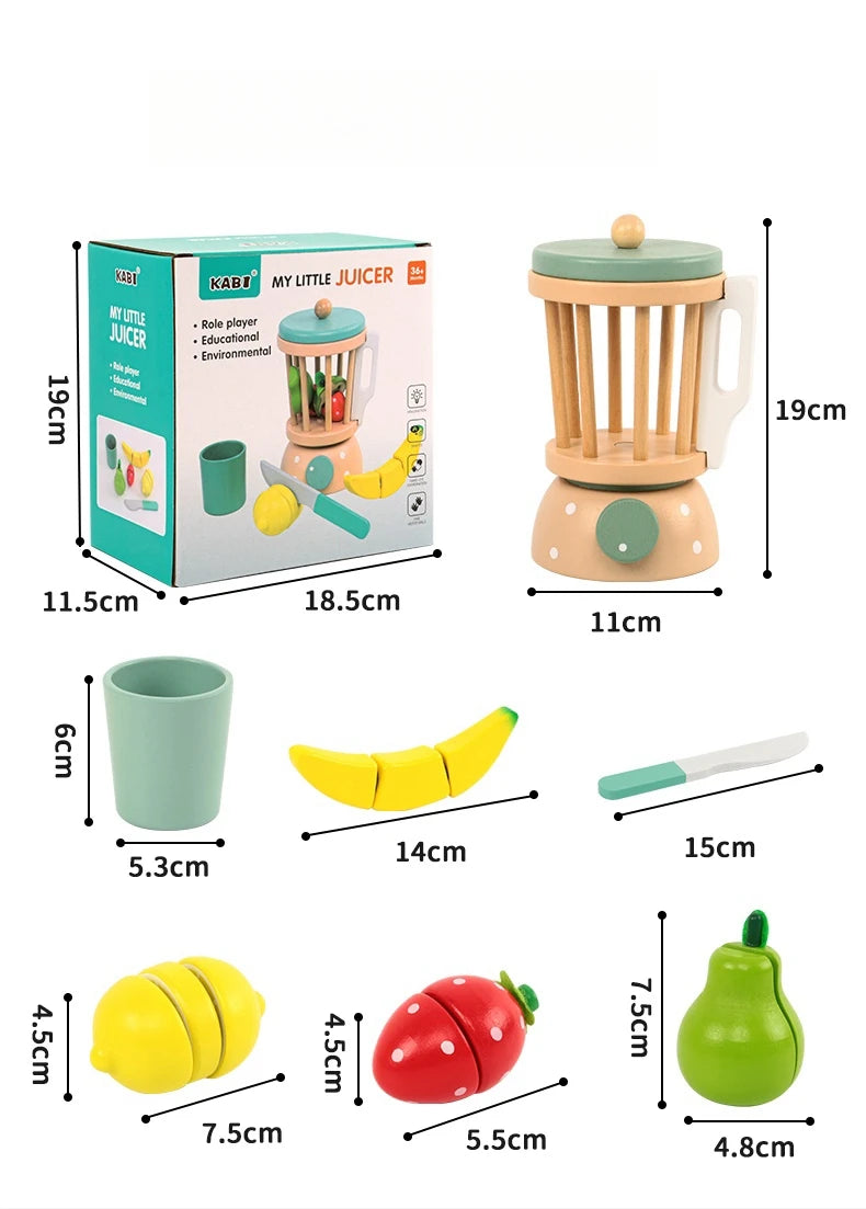 Children Play House Simulation Teapot Girl Tea Kitchen toys, wooden cake kindergarten birthday present