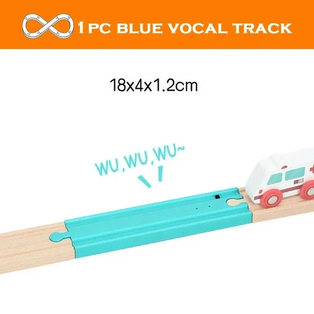 Wooden Track Railway Toys Beech Wooden Train Track Accessories Fit For All Brand Wood Tracks Educational Toys For Children