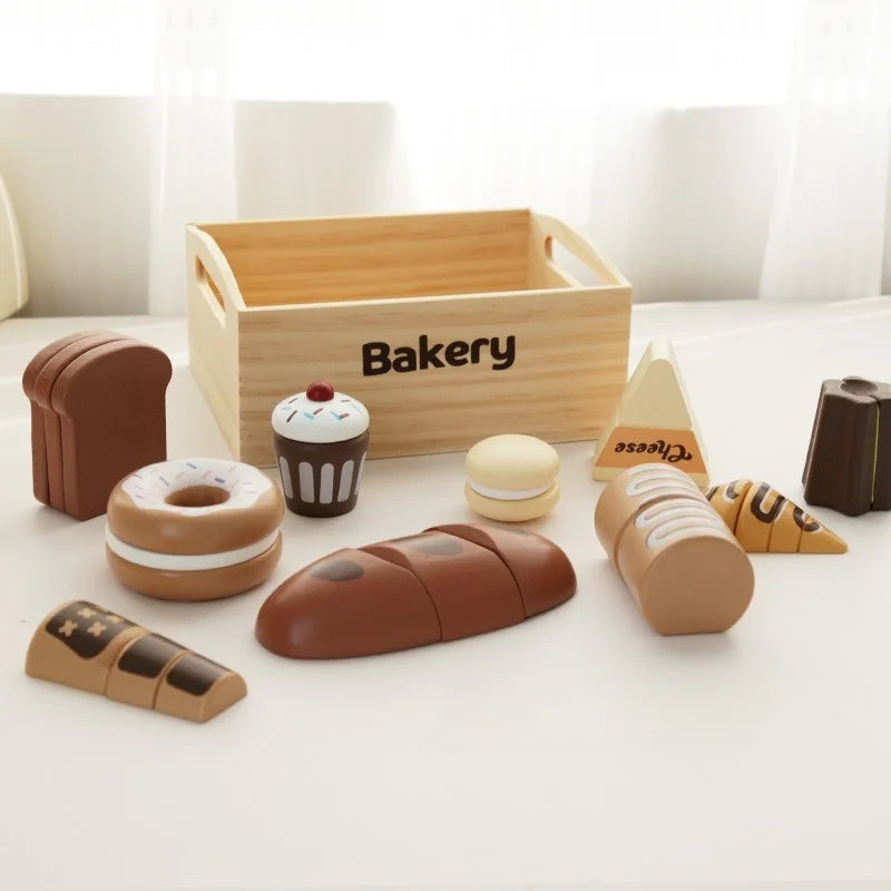 Children's Wooden Fruits and Vegetables, Joyful Play at Home Toys, Wooden Simulation Kitchen Toys, Girls Cooking Food