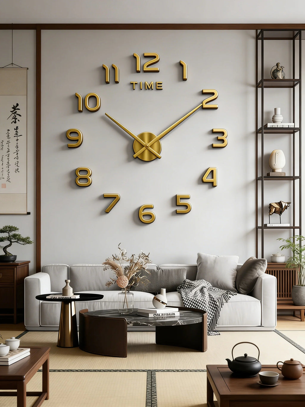 Large 3D Wall Clock Luminous Classic Wall Clocks DIY Digital Clock Wall Watches Stickers Silent Clock for Home Living Room Table