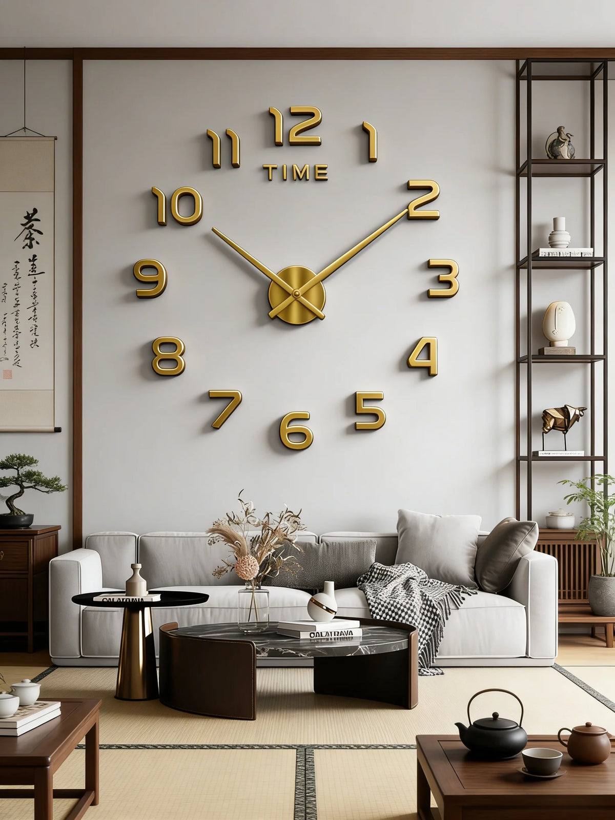 Large 3D Wall Clock Luminous Classic Wall Clocks DIY Digital Clock Wall Watches Stickers Silent Clock for Home Living Room Table
