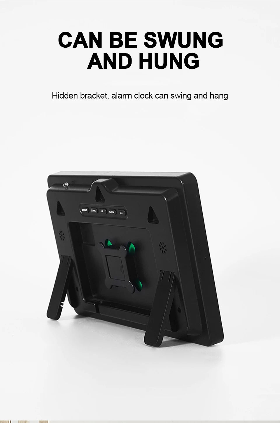 High-Definition Large-Screen Wall Clock Temperature and Humidity Display Weather Clock Multi-Function Color Digital Alarm Clock
