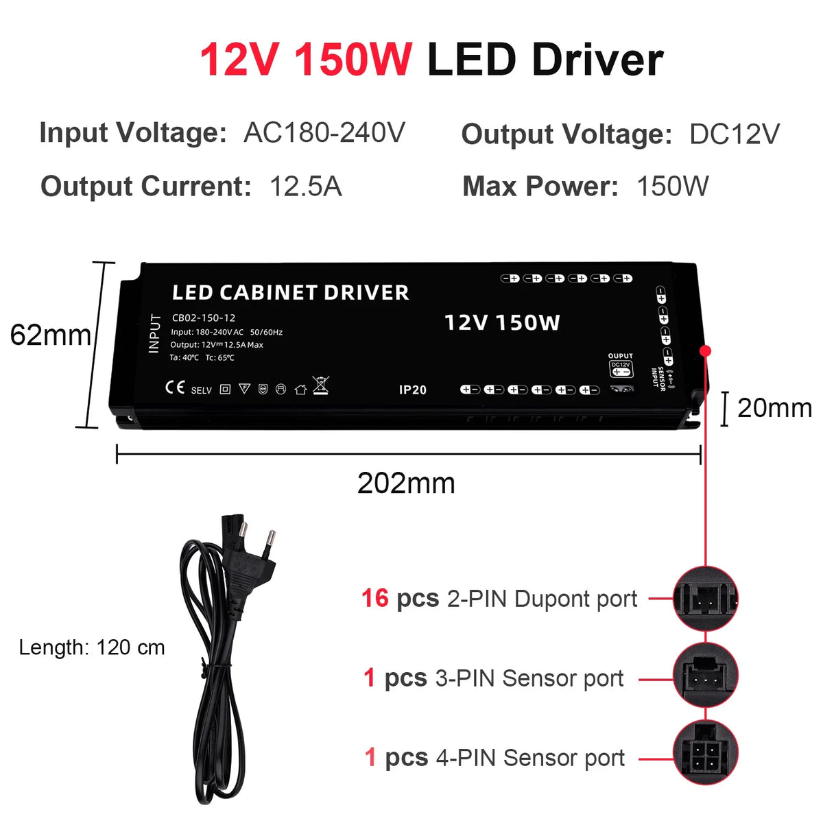 Under Cabinet COB LED Strip Light Collection Display Closet Bookcase Wardrobe Lamp Tape Penetrable Wood Dimmable Touch Sensor