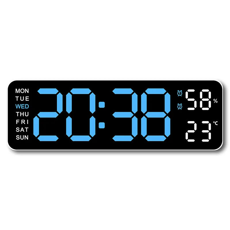 USB Smart Mute LED Electronic Wall Clock Modern Desk Clock Night Alarm Minimalist Thermometer Clock Home Decor For Room