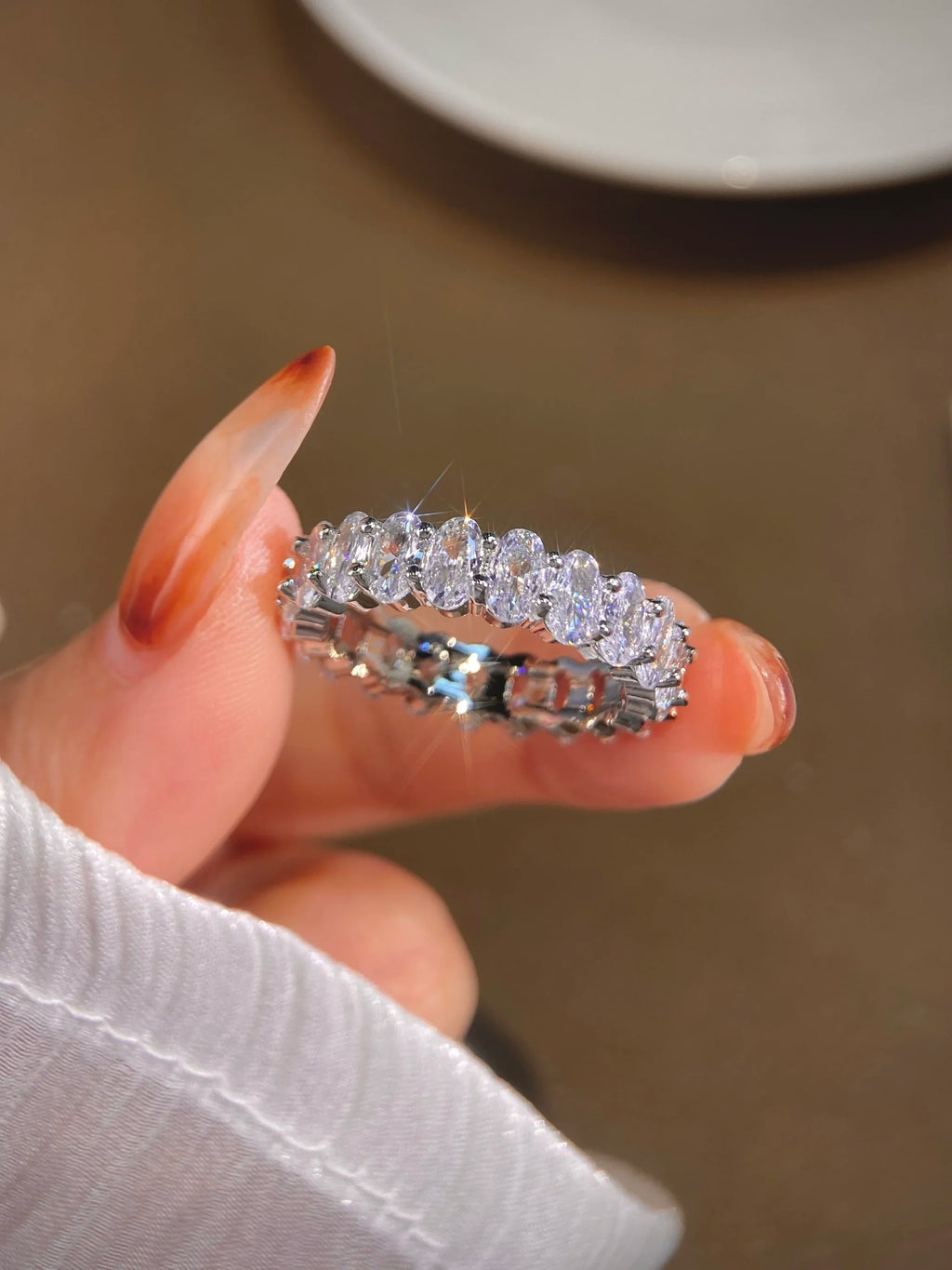 925 Sterling Silver Fashion Original Zircon Oval Ring for Women Gift Engagement Wedding Luxury High Quality Fine Jewelry