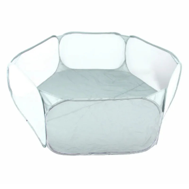 Transparent Portable Pet Cage Tent Dog Cat Playpen Open Folding Yard Fence for Hamster Rabbit Guinea Pig Small Pet Cage