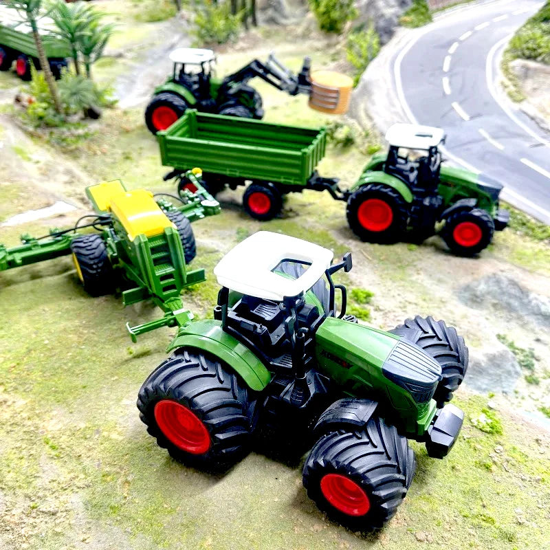 Large Scale Tractor Toys DIY Farmer Car Playset Toy Transport Trailer Engineering Birthday Gifts