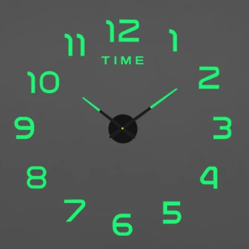 2026 Modern Design Large Wall Clock 3D DIY Quartz Clocks Fashion Watches Acrylic Mirror Stickers Living Room Home Decor Horloge