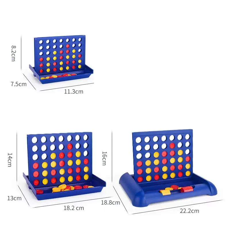 1PCS Four-In-A-Row Chess Connection Classic Family Board Game, Fun Educational Toy for Kids Aged 3+, Gift Box Packaging