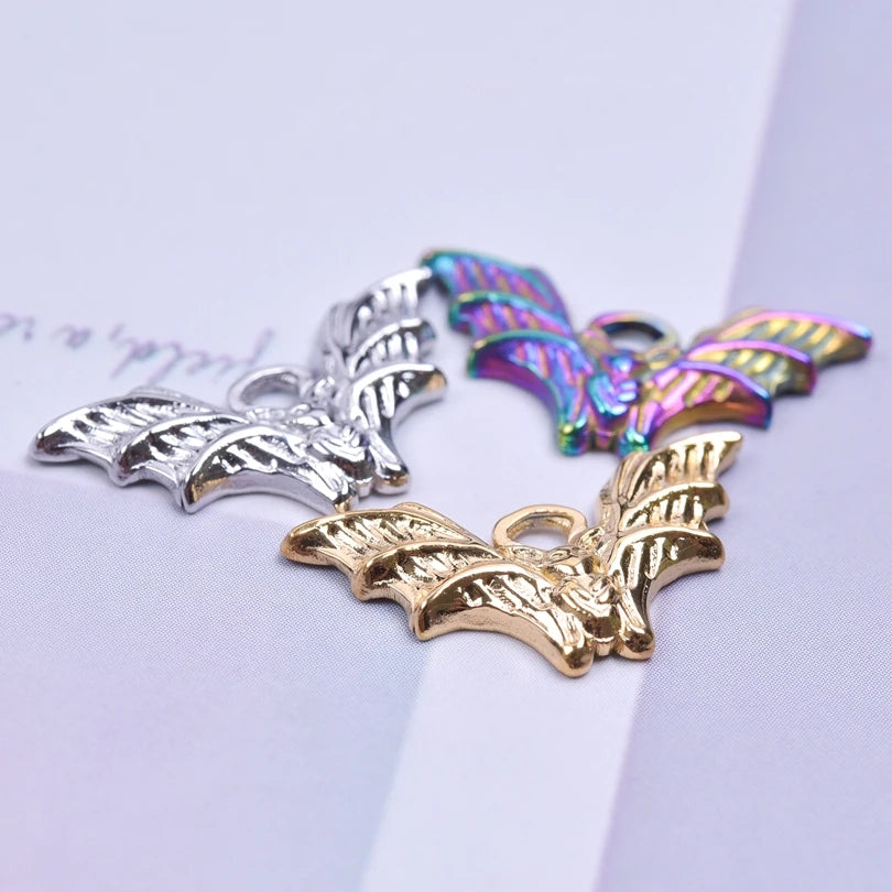 10PCS Ancient Egyptian Scarab Beetle Pendants Charms Stainless Steel Dragonfly Butterfly Pendant for Jewelry Making DIY Necklace