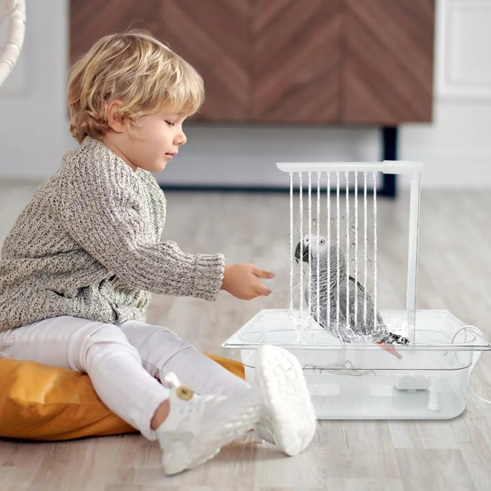 Automatic Bird Shower Tub Automatic Birdbath With Governor Bird Automatic Bathtub Swimming Pool For Small Pets Birds Parrots