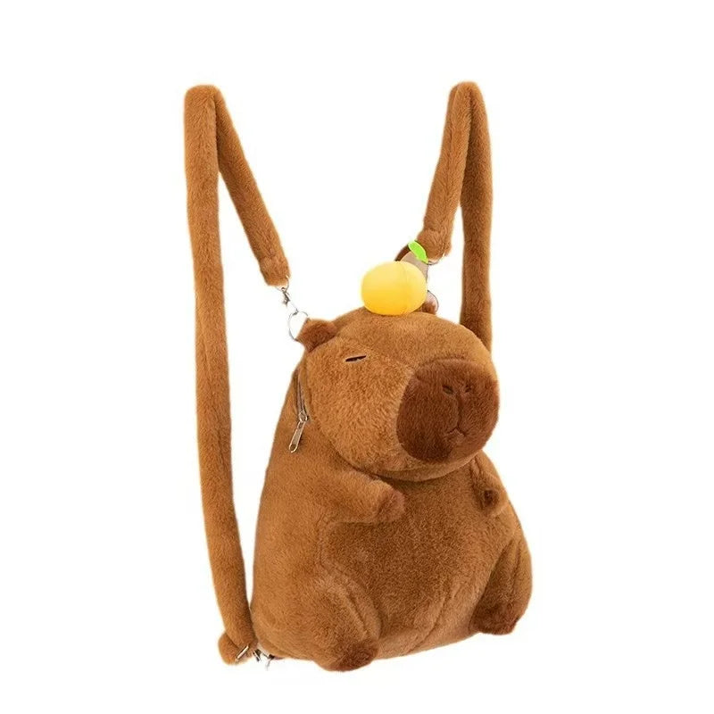 Cute Soft Plush Capybara Backpack Girl Fashionable Crossbody Bag for Women Kawaii Shoulder Bag for Children Gifts for Girlfriend