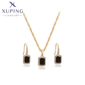 Xuping Jewelry Fashion Hot Sale Promotion Charm Gold Color Plated Mixed Rings Earrings Crystal Jewelry Necklace Pendants Box