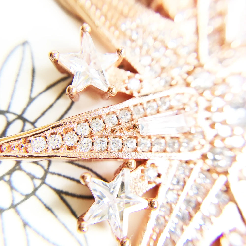 Pendant Sun Star CZ Pave Summer Winter New 925 Sterling Silver Fine Jewelry Europe Style Accessories Gift For Men Woman