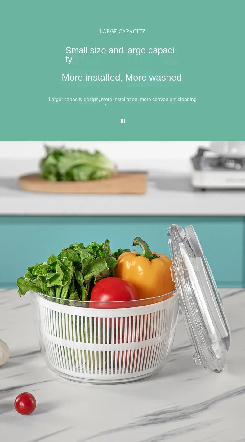 Vegetables Salad Spinner Lettuce Leaf Vegetable Dehydrator Multifunctional Vegetable Washer Salad Vegetable Dryer Mixer