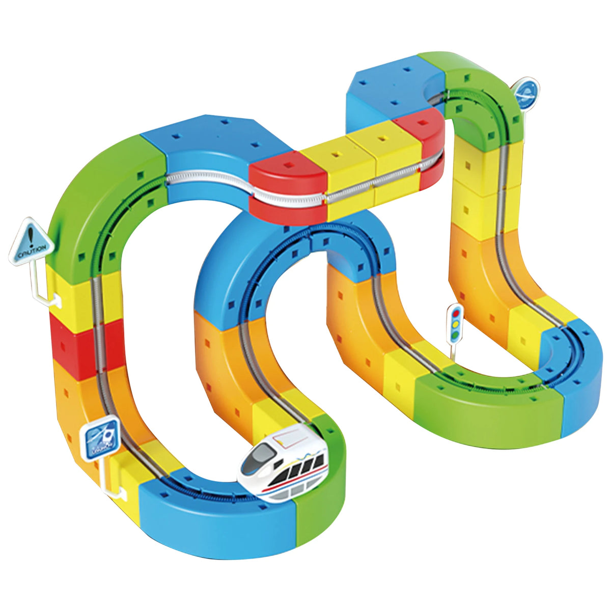 Electric Magnetic Track Set with Anti-Gravity Vehicles 100+ Pieces STEM Building Toys DIY Railway Toy Gift Box For Kids Gift