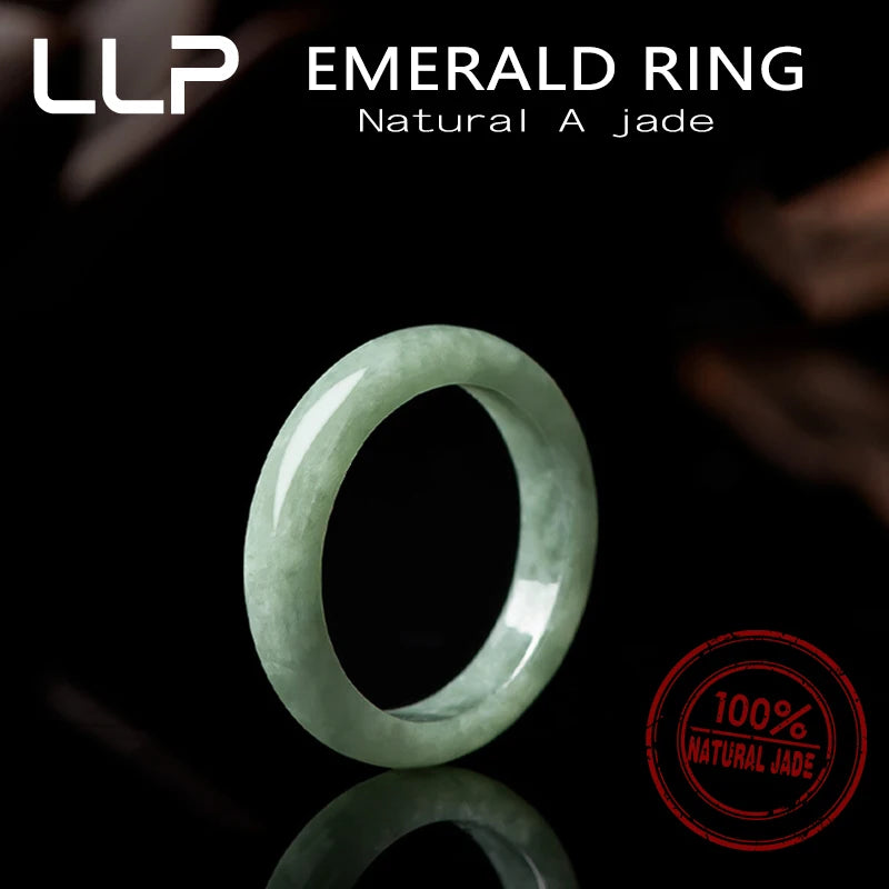 Natural A Cargo Bean Seed Emerald Ring Official Website Charm Fashion Elegant Jewelry Best-Selling Holiday Gift