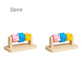 Wooden Hamster Fun Cube Chew Toy Colorful Natural Wood Teeth Grinding Toy Hideout Plaything for Syrian Hamster