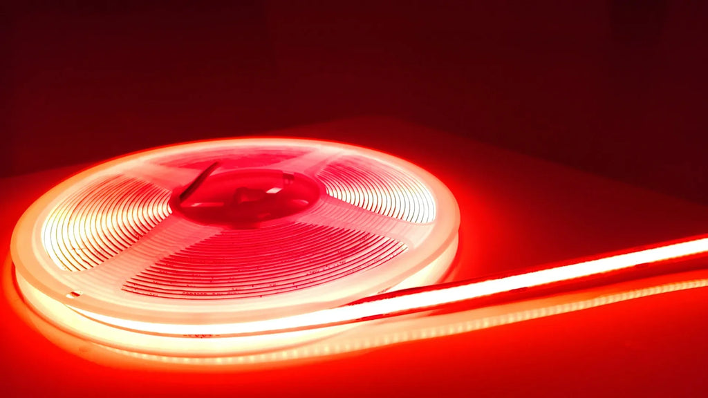 DC 12V 24V COB Strip 320Leds/480LedsM High Density RA90/RA95 Pink Yellow Ice Blue Red Green Flexible Ribbon Rope FOB LED Light