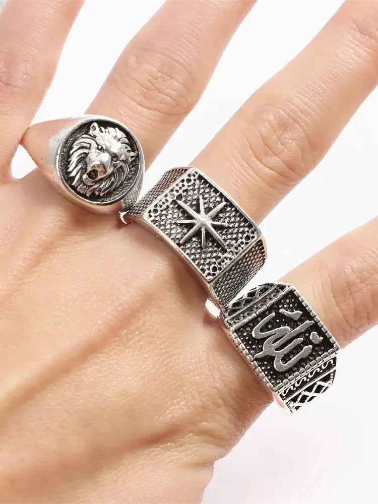 10/20/30/50Pcs/Lot Fashion Vintage Punk Gothic Rings For Women Men Owl Skeleton Animal Hop Party Gifts Fingers Jewelry Mix Style