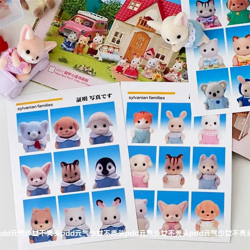 Sylvanian Families High-looking cute ID photo sticker mobile phone hand account decoration waterproof DIY sticker big head photo