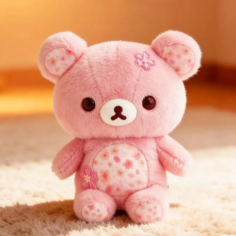 Cherry Blossom Rilakkuma Plush Toys 30/40/50cm Rilakkuma Stuffed Doll Bear Home Decor Toys Kids Dolls Adorably Birthday Gifts