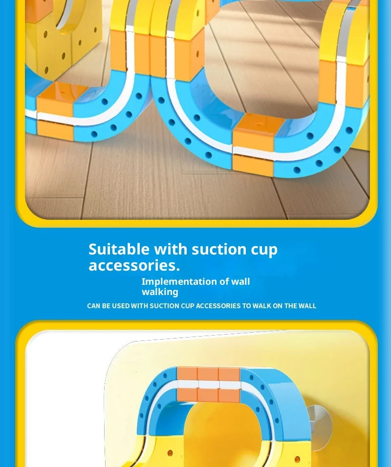 Huagen Magnetic High Speed Train Diy Transformable Suspension Track Car Anti Gravity Electric Vehicle Model Educational Toy Set