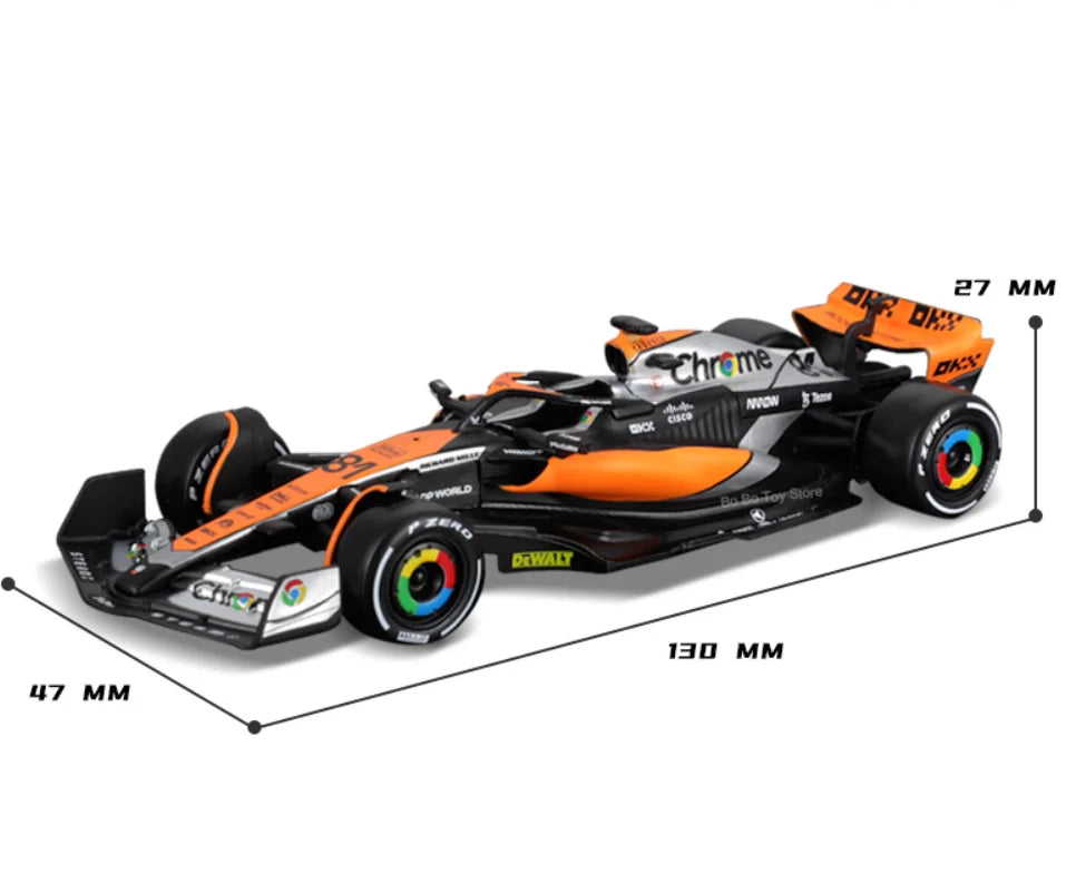 Bburago 1:43 McLaren F1 MCL38 2024 Miami GP Formula 1 Alloy Diecast Model Car #4 Lando Norris #81 Oscar Piastr Toy Gift