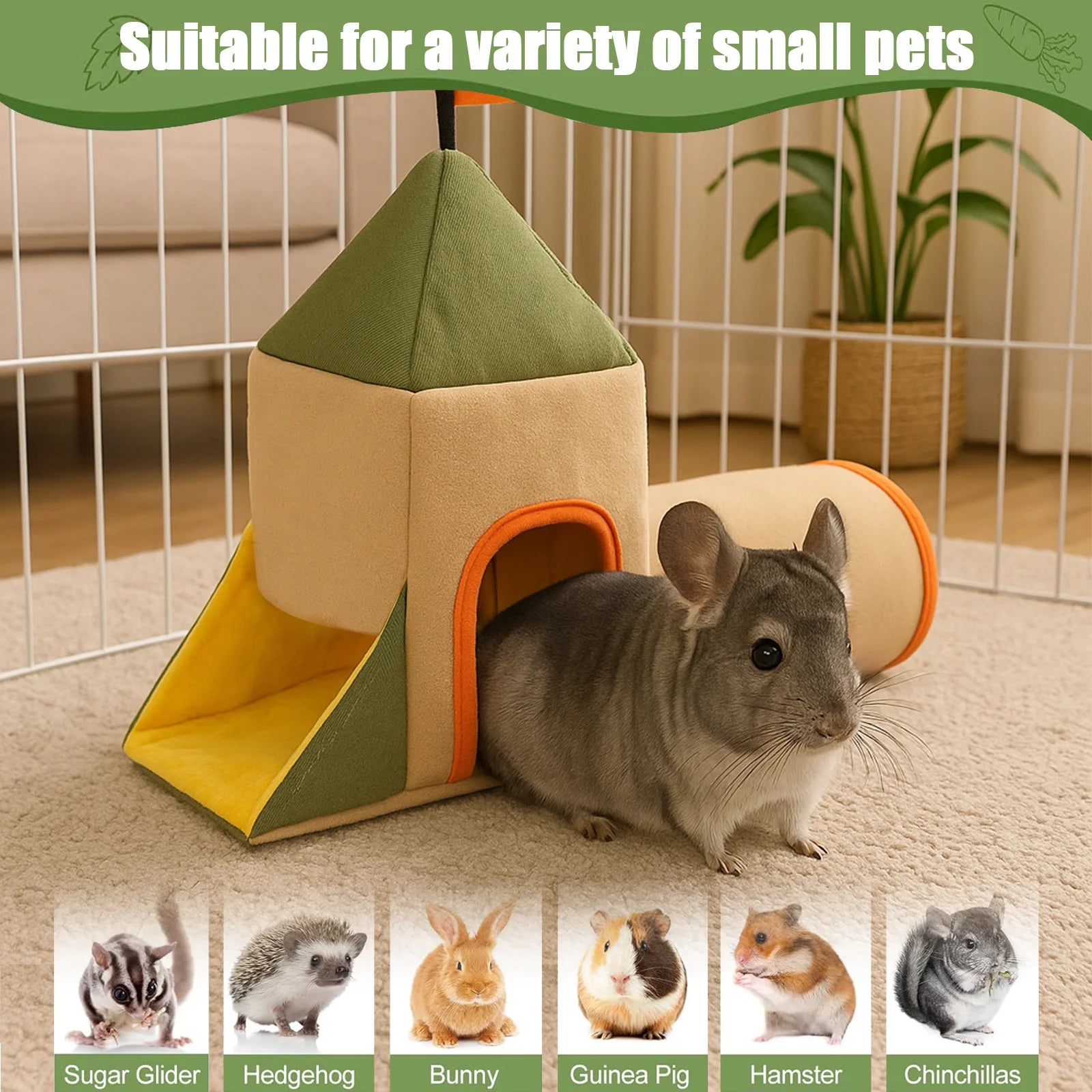 Hamster Nest Small Pet Supplies Hedgehog Rat Guinea Pig Warm Keeping Open Type Small House Play Hiding House Sleeping Nest
